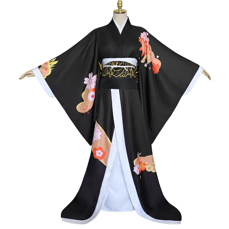Аниме Kimetsu No Yaiba Kibutsuji Muzan Косплей Костюм Кимоно Униформа костюмы для Хэллоуина