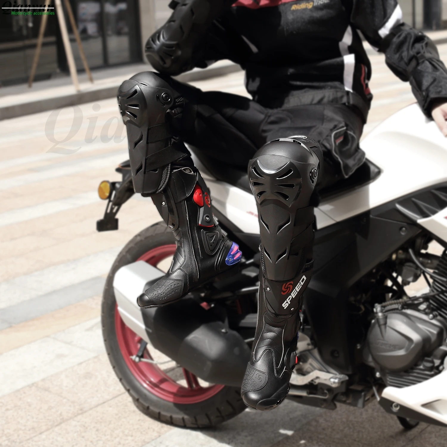 4 шт. Защитная kneepad панель для защиты колен мотоциклиста протектор спортивный самокат мотогонок охранники предохранительные устройства гонка Скоба для Vespa honda