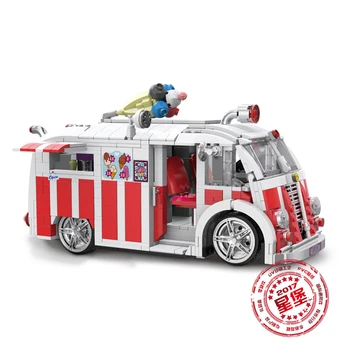 

XINGBAO 08004 1000pcs Ice Cream Car small Block Genuine Building Blocks for Children's Gift toys blocks With Figure