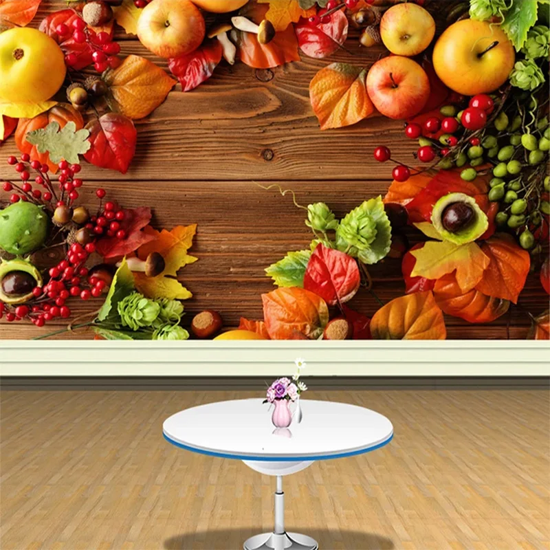 Пользовательские фото обои для рабочего стола страна Стиль свежие фрукты фон стены супермаркет магазин фруктов Гостиная декор, Настенные обои
