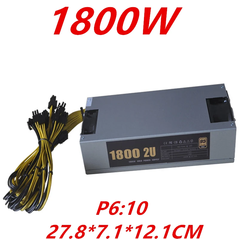 cheap New PSU For Thunderobot Single channel Server Power Supply L3++ S9 851 852 E9 S9 T9 Gold Power Supply 1800W 2U