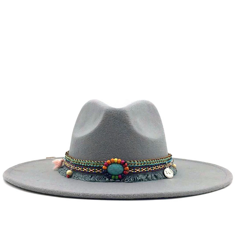 Sombrero De Panamá A La Moda Con Hebilla De Cinturón, Sombrero Clásico Retro De Ala Ancha