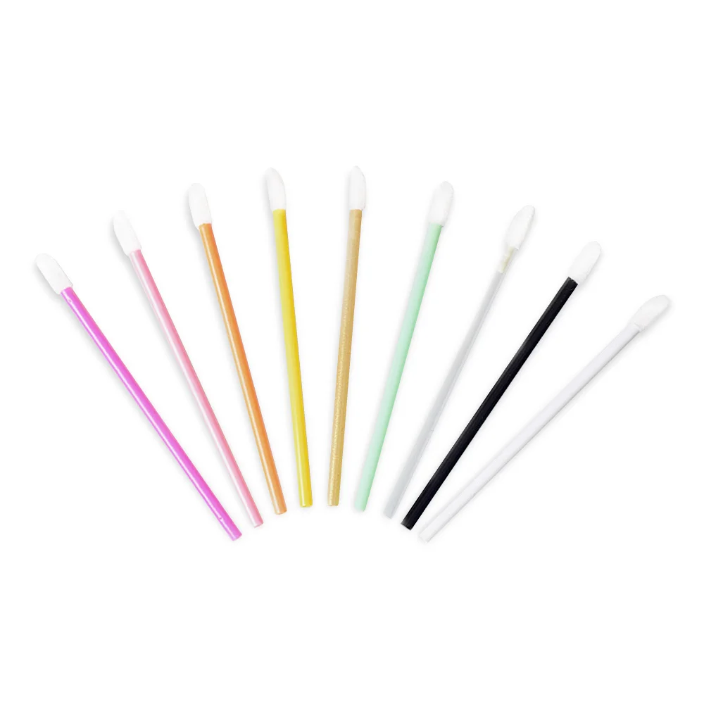 

50 Pcs Professional Disposable Lip Brushes Flocked Head Lipstick Gloss Wands Applicator Make Up Cosmetic Tools