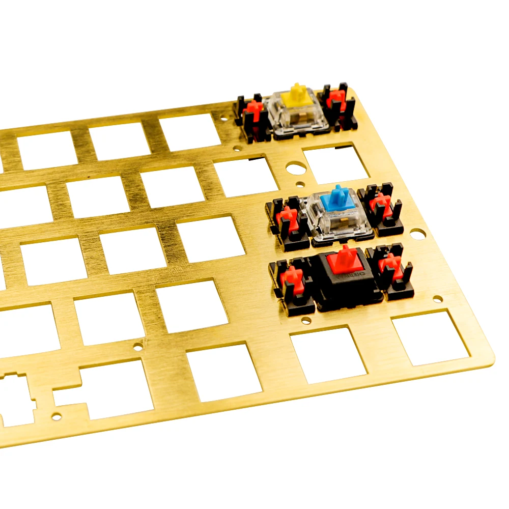 Desenho de Bronze Placa de Posicionamento Ansi para Gh60 Teclado Mecânico Apoio 60% Diy Gk61 Gk64 Cnc - Imagem 4