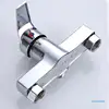 1 pc Bathtub Hot and Cold Mixing Water Faucet Sink Spray Double Shower Head Deck Mounted Basin Mixer Taps Home Improvement 1