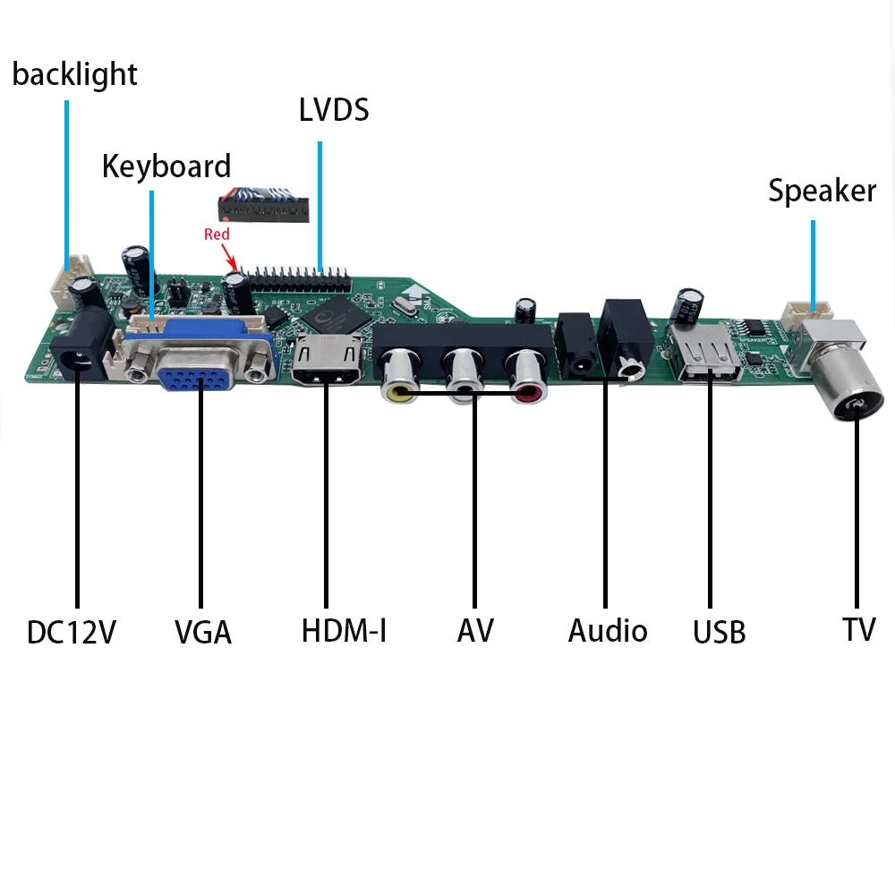 universal lcd led tv controlador driver placa vga usb tv placa de sinal analógico polegada