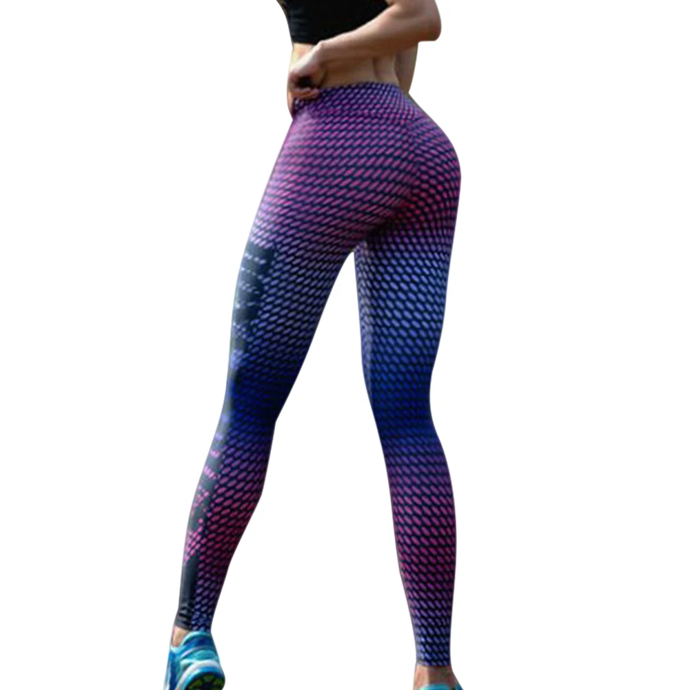 Women Anti-Cellulite Compression Slim Leggings Gym Running Yoga Sport Pants THJ99 - Цвет: Розовый