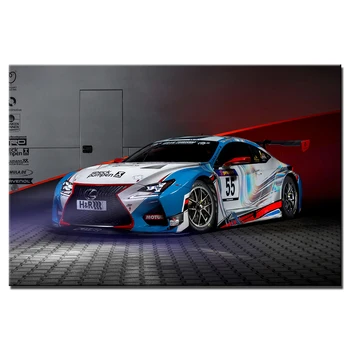 

Super Car RC F GT3 Poster Print for Home Decor Wall Art Canvas Painting Wall Picture Decoration For Living Room