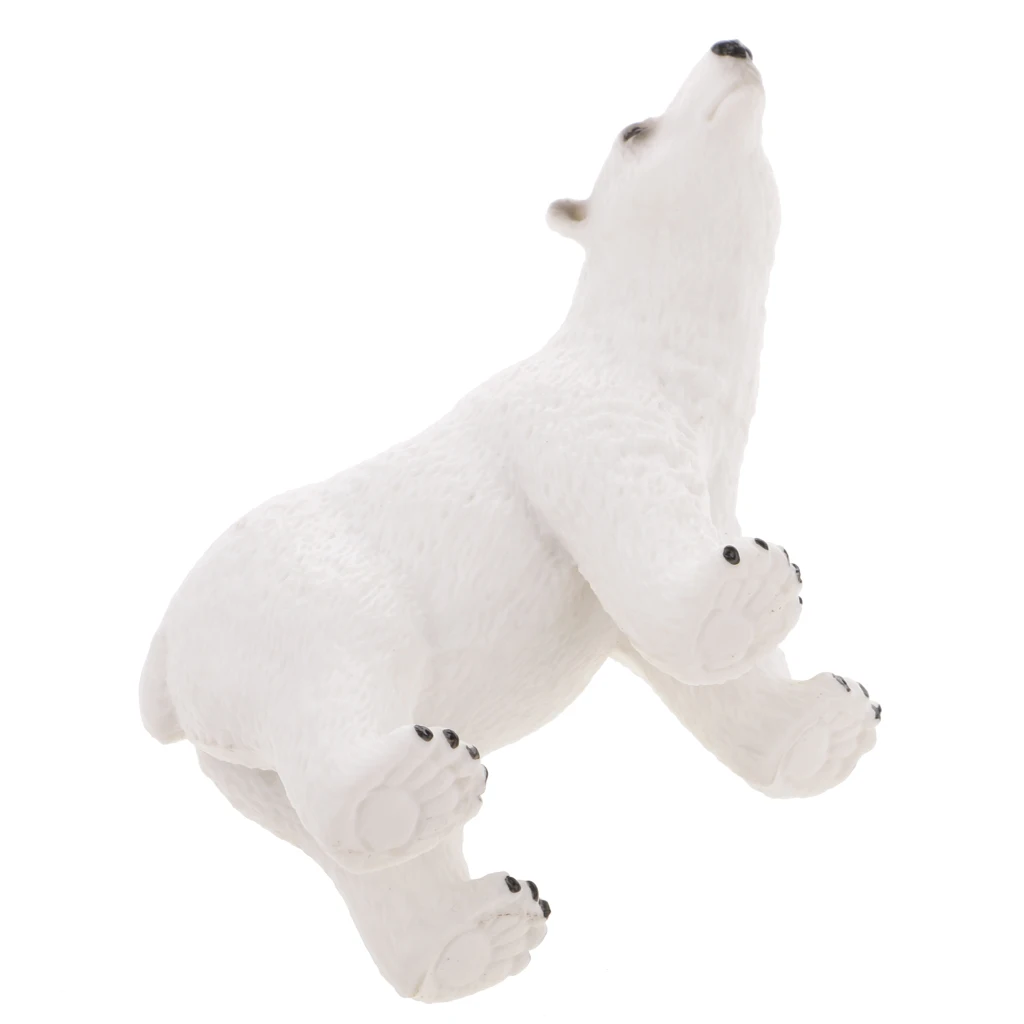 Realistic Polar Bear Wild Animal Figurine Model Action Figure Kids Toy #2