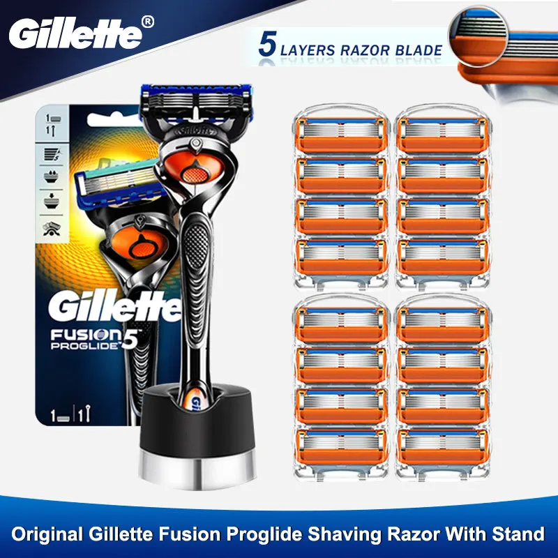 Бритвенный станок Gillette Fusion 5 Proglide для мужчин ручная прямая бритва с основанием
