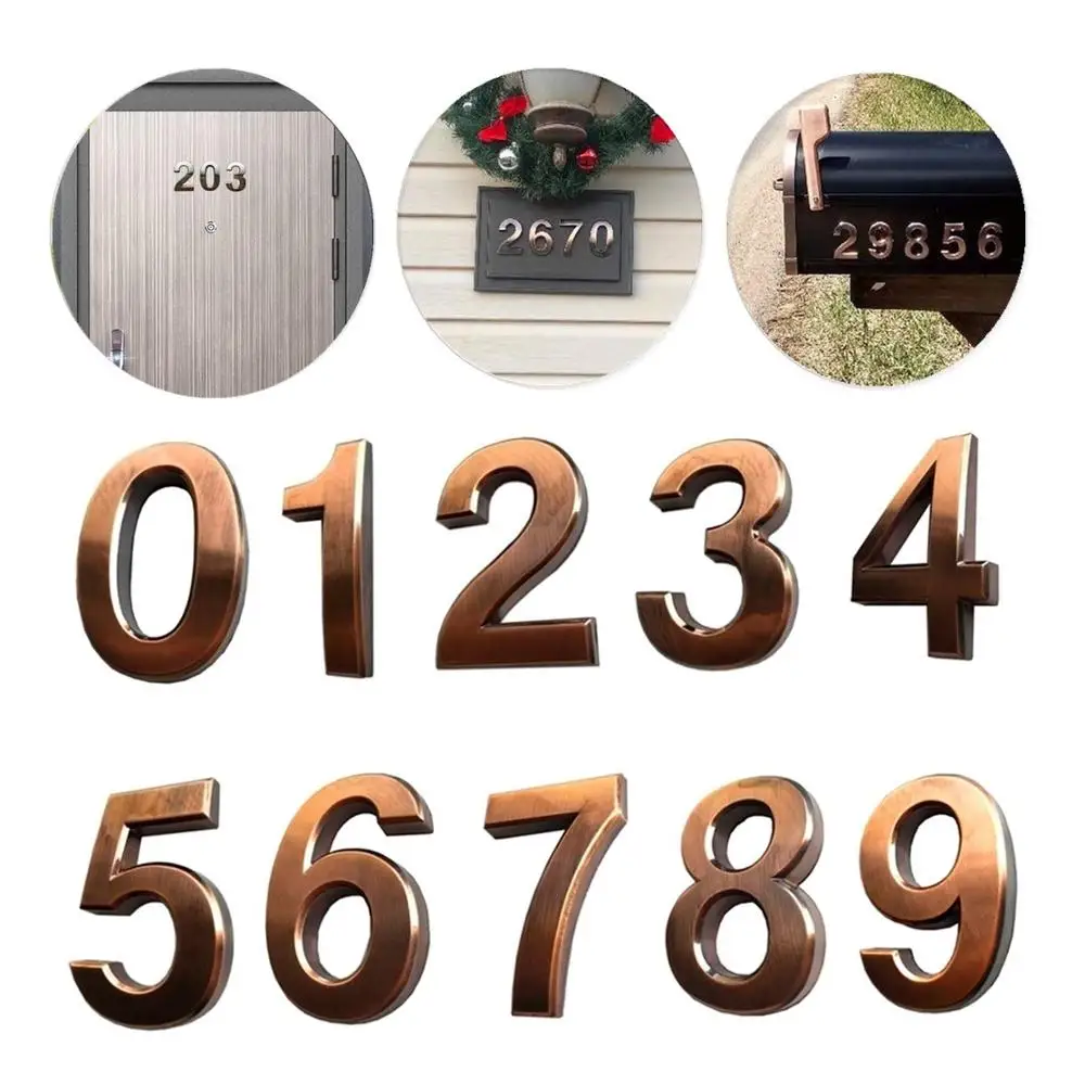 

0-9 modern plaque number house hotel door address digital sticker board sign paper self-adhesive door waterproof