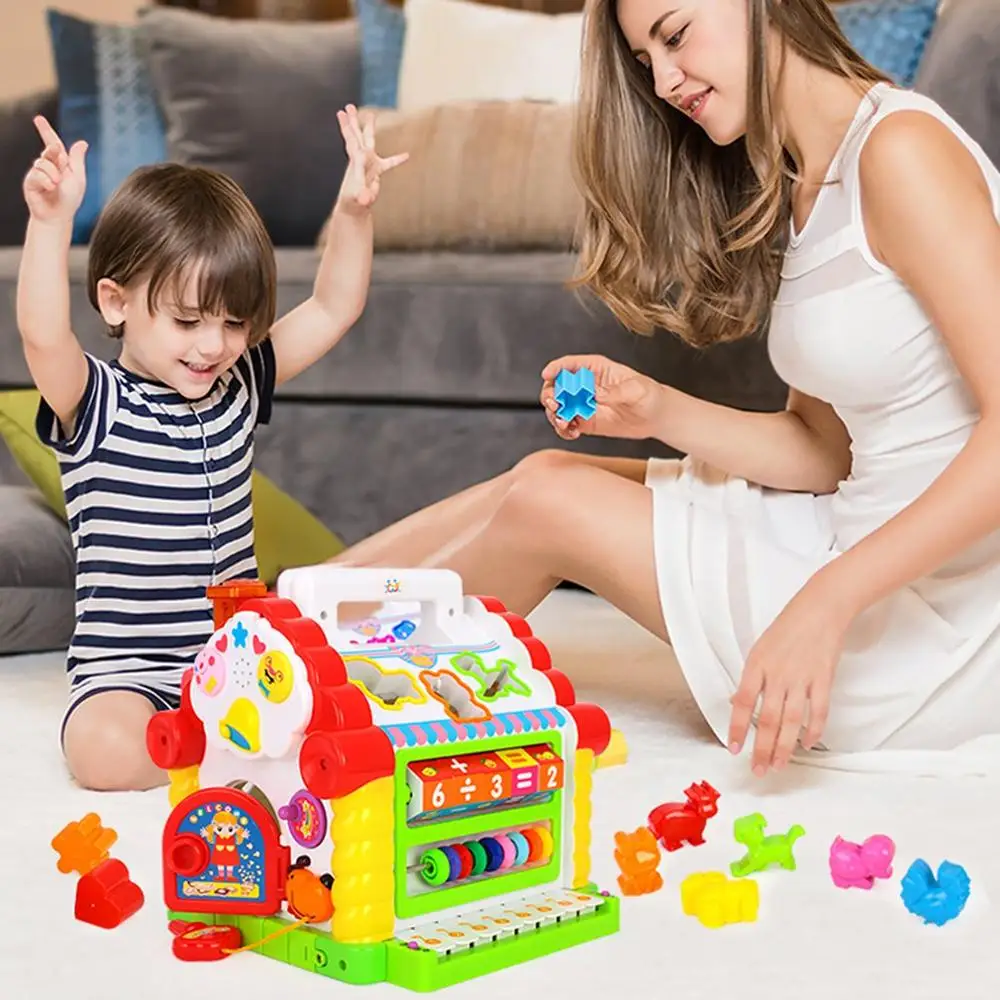 

Fun Cottage Baby Wisdom House Young Children Building Blocks Baby Early Education Puzzle 1-3 Years Old Toys