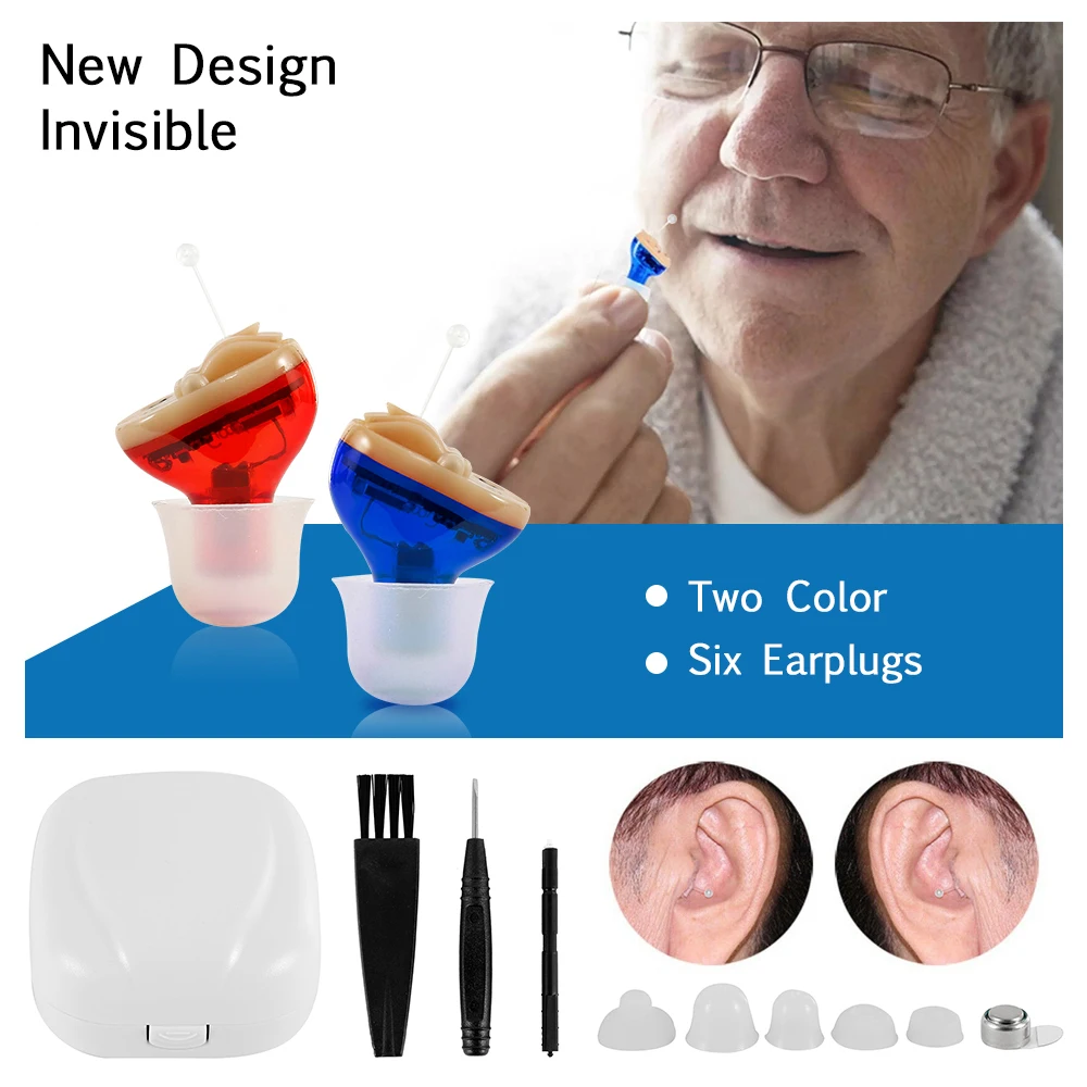 

Drop Ship Portable Mini invisible Hearing Aid Digital Hearing Aids For The Elder Mini In-Ear Sound Voice Amplifier Care Tools