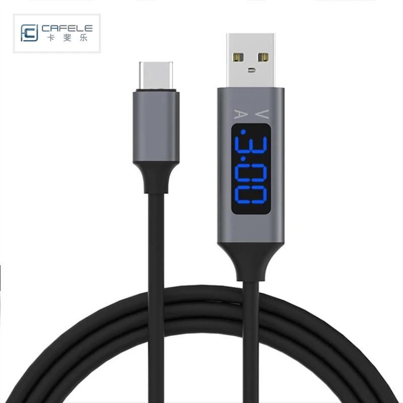 1 м кабель типа C Micro USB кабель для зарядки данных светодиодный цифровой дисплей напряжения и тока USB для samsung Xiaomi Android телефонный кабель