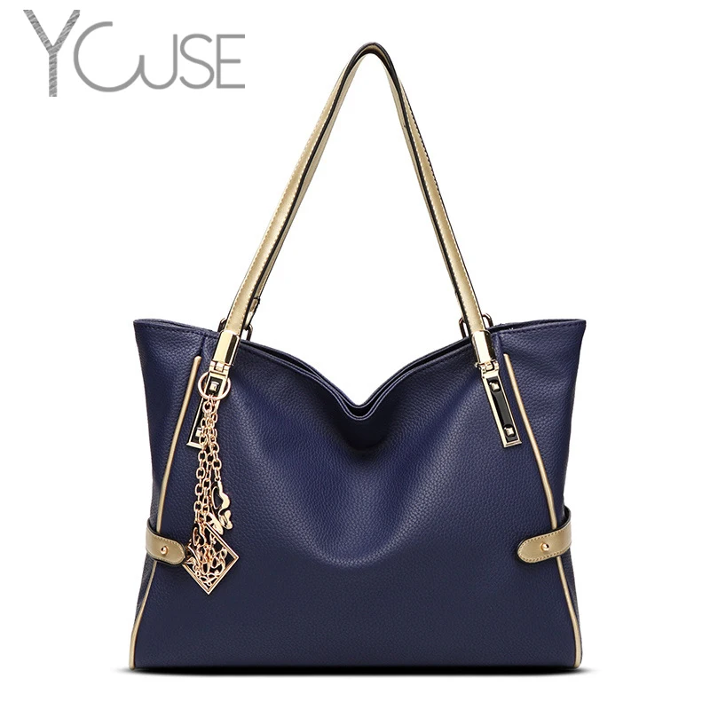 

YOUSE 2020 Women Tassel Casual Tote Elegant Ladies Handbag Pu Leather Shoulder Bag Large Capacity HandBag Commuter Bag Female