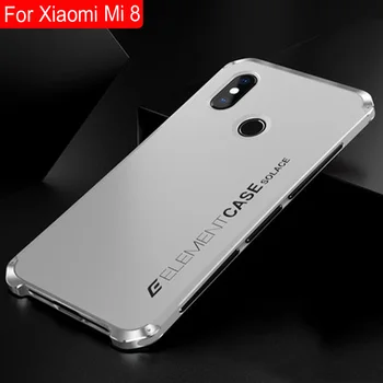 

Metal Frame Phone Case For Xiaomi Mi 8 Thin Hard Aluminium Hybrid PC Shell For Xiaomi Mi8 Cases For Xiaomi Mi 8 Funda