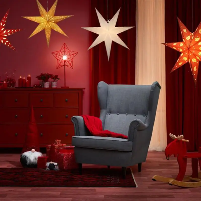 Звезды абажур выдалбливают бумажный фонарь Рождественская елка висячие украшения вечерние принадлежности рождественские украшения для дома
