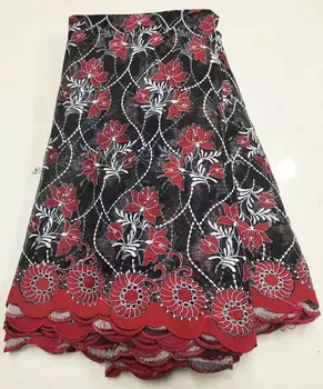 

High Quality Nigerian Woven Swiss Voile Net Lace or African Tulle Mesh Lace Fabric WINE France Cord Lace for Party Wedding Dress