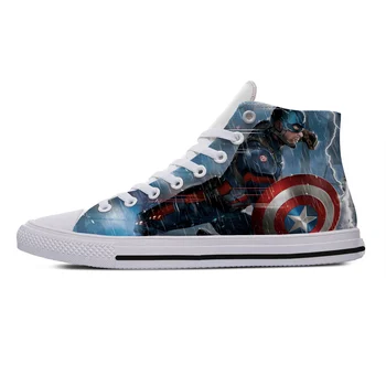 

Marvel Captain America High Top Canvas Fashion Lightweight Shoes Sneakers for Women Men