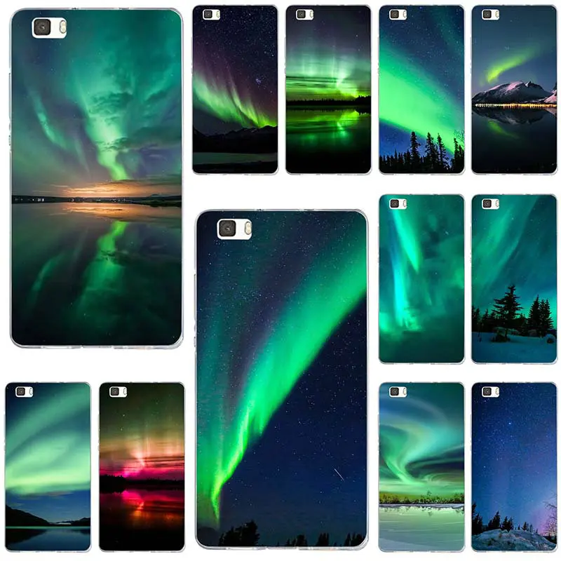 Мягкий чехол для телефона с космическим звездным Aurora Huawei P8 P9 P10 P20 P30 Mate 10 Lite 2017 Pro