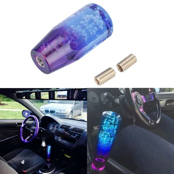 

Inner Shift Knob Stick LED Light Blue-Purple ABS Plastic 100mm Replacement Accessories Car