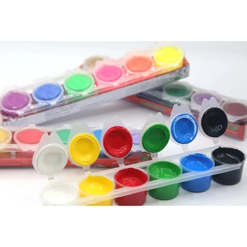 

Tempera Paint Set 6 colors order child standard fluorescent metallic glitter 15ml non-toxic for painting
