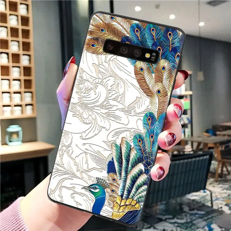 3D класса люкс крышка тиснения для samsung Galaxy Note 9 8 5 S6 S7 край S8 S9 плюс J6 J7 Prime J3 J5 J4 J6 плюс G530 чехол
