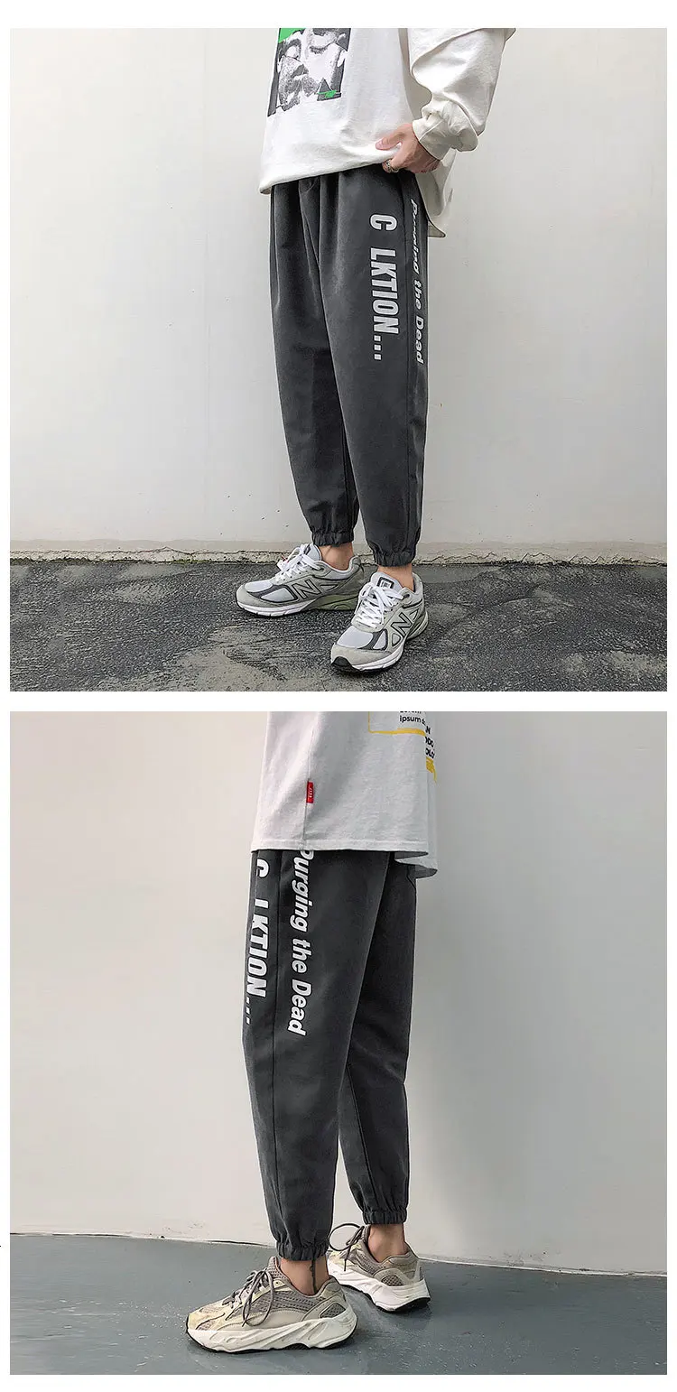 Autumn Plus Velvet Pants Men's Fashion Sweatpants Men Casual Track Pants Streetwear Hip Hop Loose Joggers Pants Male M-5XL