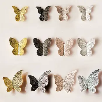 

100Pcs/Pack Alloy Butterfly 3D Nail Stickers Nails Sequins Art Jewelry DIY Decor