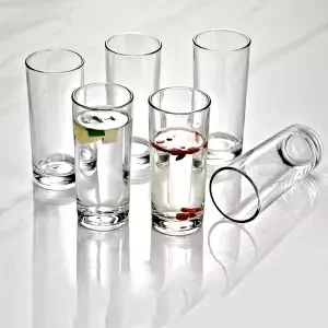 Домашний набор стеклянных чашек, чайная чашка, бокал для вина, чашка для молока, чайная чашка, термостойкая чашка, бокал для коктейля, стакан для виски, стеклянная посуда для вина - Цвет: 6 pieces
