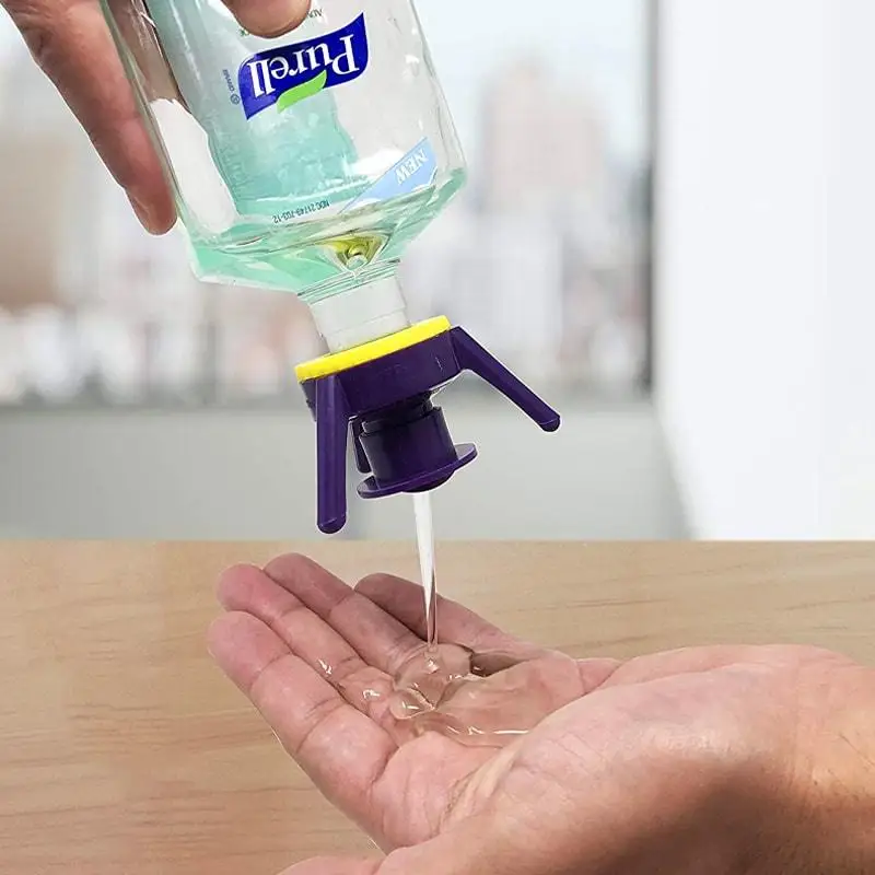 Bottle Cap Stand Kit Bottle Holder Useful Shampoo Bracket Leakproof Cover Flip-it Drops Squeezing Inverted Stand Cap Toss It