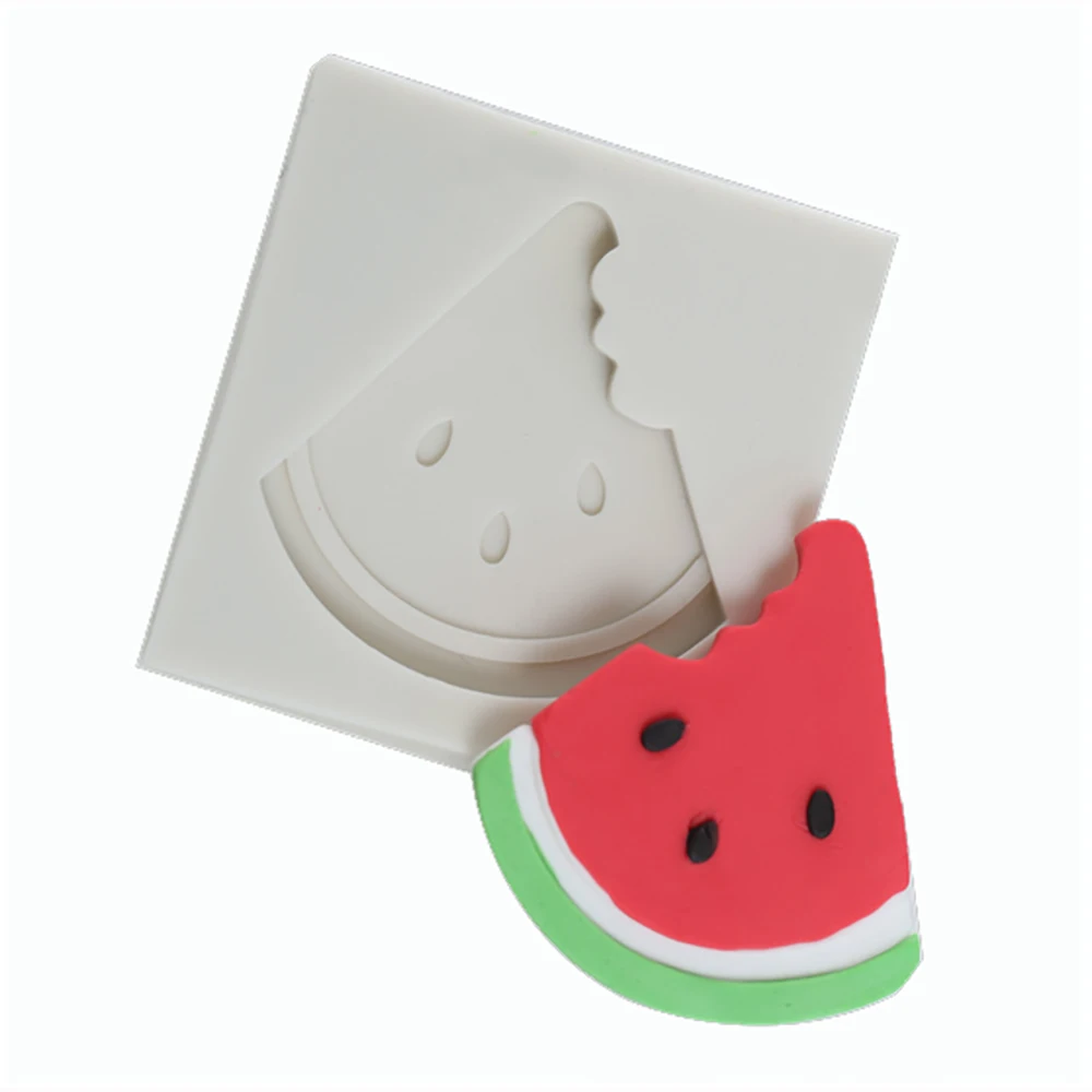 watermelon Форма для торта, формы для помадки, кокосовое дерево, ананас, пищевой силикон, цвет случайный, безвкусный, форма для выпечки, арбуз, сахарное ремесло - Цвет: watermelon