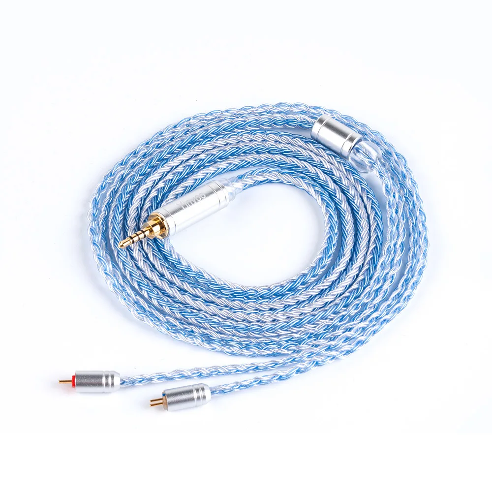 AK Yinyoo 16 Core Silver Plated Cable 2.5/3.5/4.4mm Balanced Earphone Upgrade Cable With MMCX/2Pin for ZS10 PRO AS16 ZSX C12