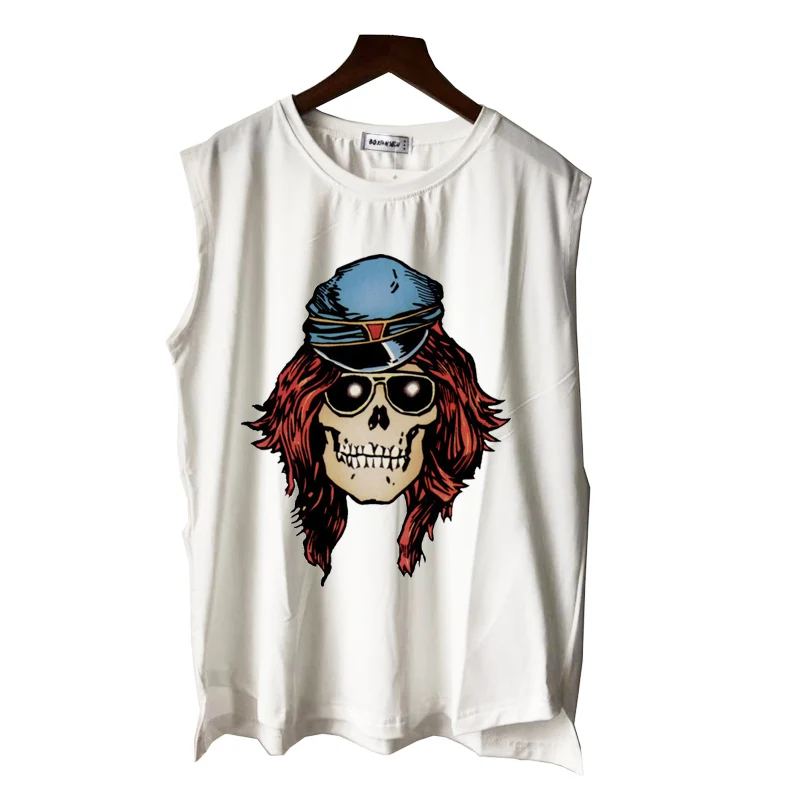 Майка без рукавов для мужчин и женщин металлический топ с рисунком рок звезд
