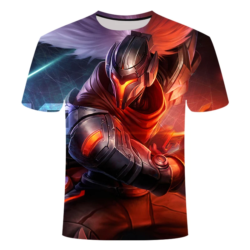 YA72 игровая Лига Легенд yasuo leesin Thresh 3D Футболка с принтом Мужская детская футболка большой размер 6XL игровая команда рубашка - Цвет: YA72-1