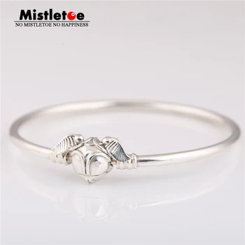 

Mistletoe 925 Sterling Silver Moments Potter, Golden Snitch Clasp Bangle European Jewelry