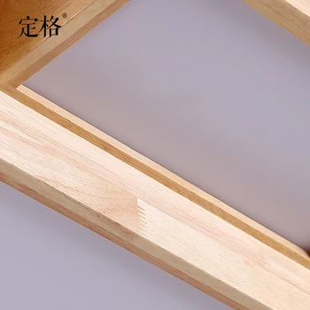 

Nordic simple real log rectangle LED living room dining room ceiling ceiling light non - style light