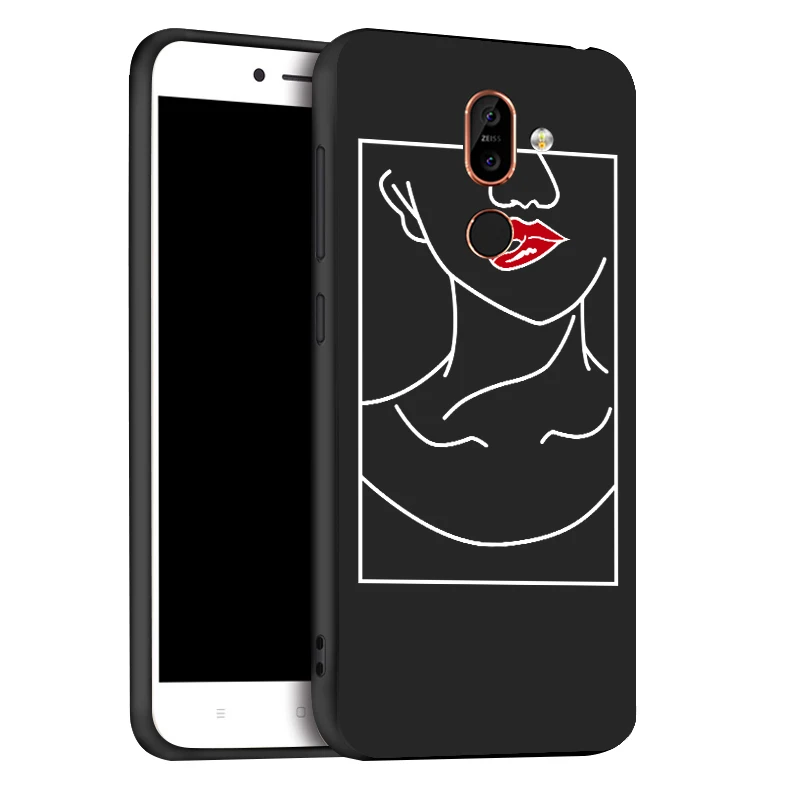 Ojeleye мягкий чехол для Nokia 7,1 Plus, модный черный силиконовый чехол для Nokia 9 PureView 7,1 6,1 3,1 Plus 5,1 7, бампер - Цвет: X064