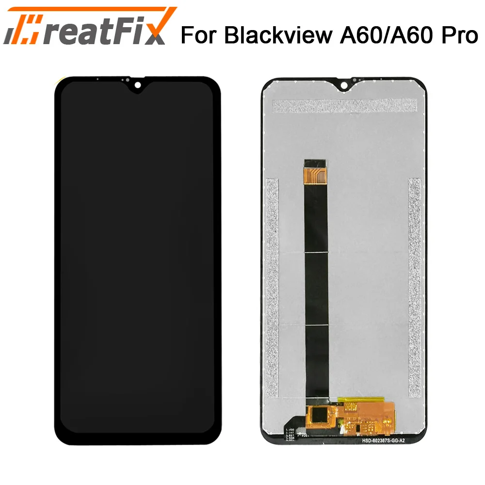 Протестированный для Blackview A60 ЖК-дисплей+ сенсорный экран ЖК-дигитайзер стеклянная панель Замена для BLACKVIEW A60 pro - Цвет: Black Original