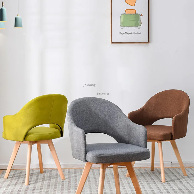 

NEW Nordic Solid Wood Coffee Chair Single Modern Minimalist Adult Dining Chair Home Computer Stool Back Makeup Chair Desk Chair