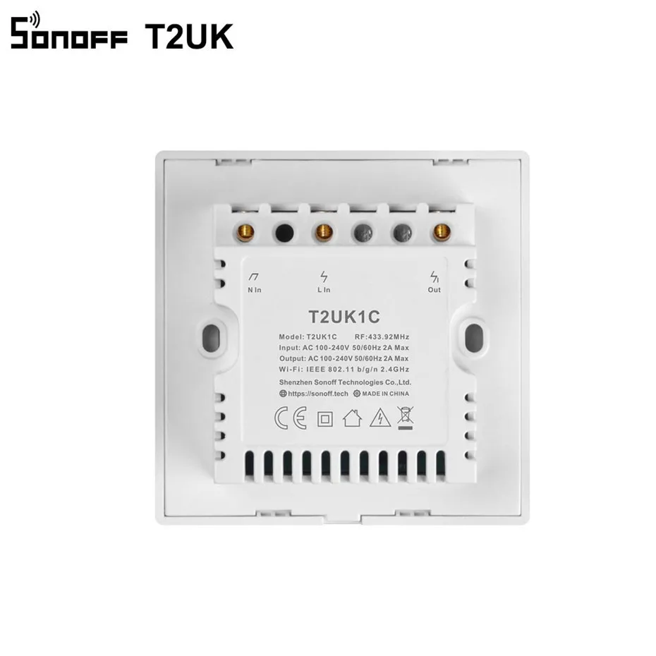 Sonoff T2 EU UK US Wifi настенный светильник сенсорный выключатель 1 2 3 банда умный дом беспроводной 433 RF/APP умный переключатель Рабочий W Alexa Google Home