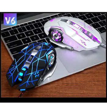 

Mechanical Macro Programming 7 Color Luminous Gaming Mouse 4 Gear DPI Adjustable