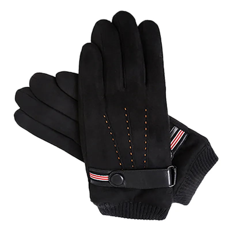 Winter Suede Leather Gloves Men Elegant Gloves Windproof Cycling Driving Gloves Good Gift For Women 30DE30 (13)