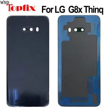 Перейти на Алиэкспресс и купить Для lg g8x thinq чехол для аккумулятора задняя панель Замена 6,4 дюймдля lg g8x thinq Задняя стеклянная крышка для батареи LMG850EMW с объективом