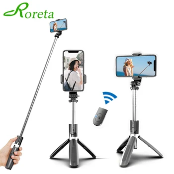 

Roreta 3 in 1 Wireless Bluetooth Selfie Stick Foldable monopod tripod With shutter remote control for Iphone Samsung Huawei