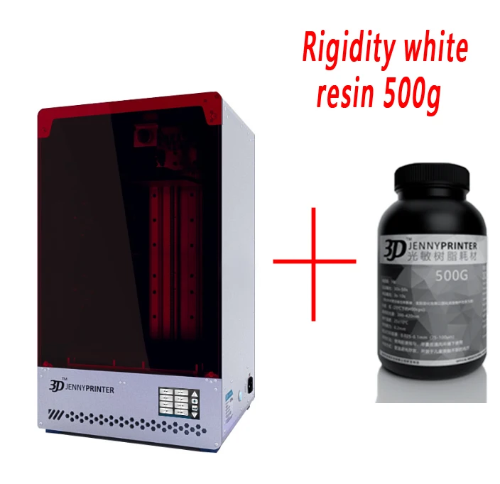 Jennyprinter 190mm*120mm*330mm print volume light 1+ z330 LCD SLA DLP uv cure 3D Printer for Jewelry Dental Figurine models - Цвет: add white resin