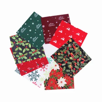 

Cotton Fabric 20*25cm Christmas Series DIY Sewing Printed Twill Cloth for Needlework Patchwork Textile Aprons Cushion Covers