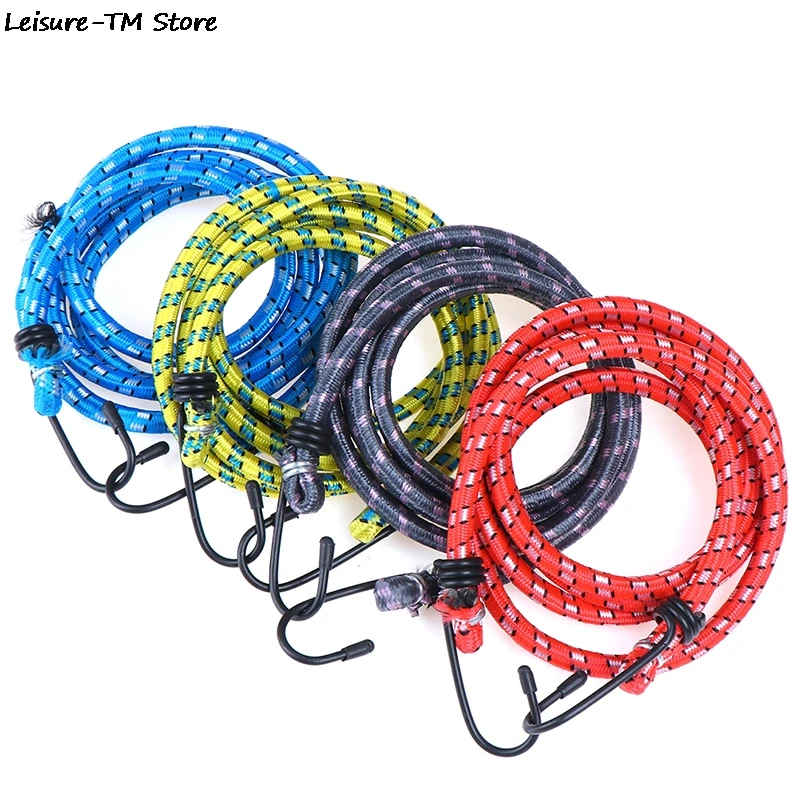 

1pc 1.5m Stretch Elastic Bungee Cord Hooks Brand Bikes Rope Tie Car Luggage Roof Rack Strap Hooks Bicycle Tied