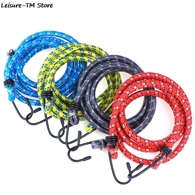 1pc 1.5m Stretch Elastic Bungee Cord Hooks Brand Bikes Rope Tie Car Luggage  Roof Rack Strap Hooks Bicycle Tied - AliExpress