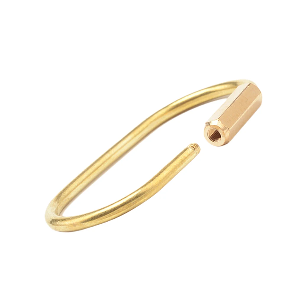 Brass Oval Key Ring Split Chain Jump Holder Loop Craft Accessory 59x33mm